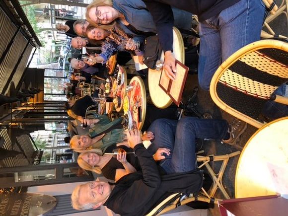 Here you go Mimi. We raised a glass to you. To  be honest a few glasses. That probably why we are sideways. 