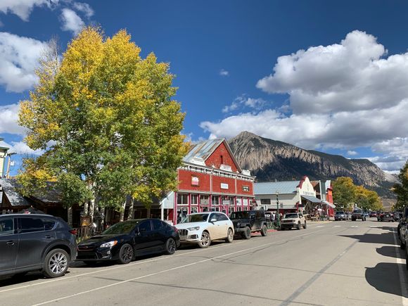 The historic district of Crested Butte is pretty much a one trick pony with Elm Street being the only commercial area and it only runs for like eight blocks. Mt. Crested Butte dominates the landscape in the background.