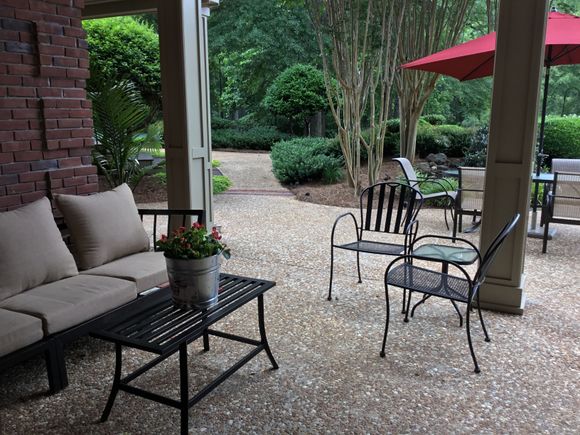 Pressure washed patio