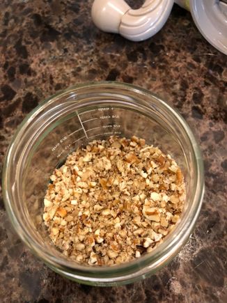 
Perfect ground nuts. I needed this like a third ear but sometimes.......