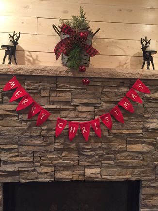 My mantel. Still have to add twinkling fairy lights. I love Christmas. 