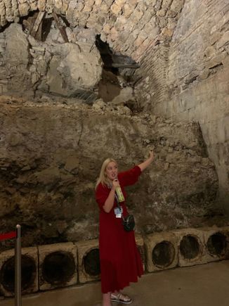 Diocletian Palace, Split, Croatia. The basement and petrified trash and sewage from 300 AD!