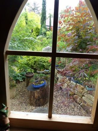 Looking out to bonsai garden