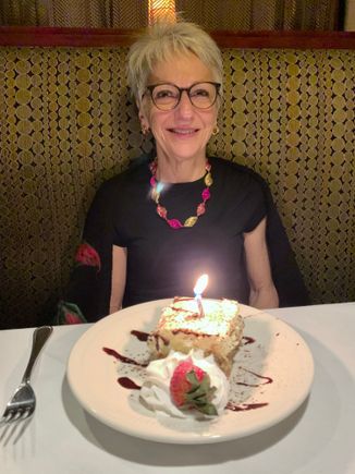 The complementary tiramisu, with some touches of caramel which made it outstanding! We had a fabulous meal.