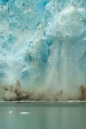 Loved watching this glacier calve