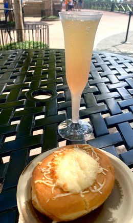 Cheese filled beignet in France