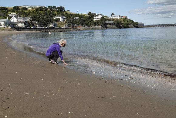 Touching the Pacific ocean.