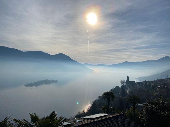 Above Ronco looking at Lago Maggiore 