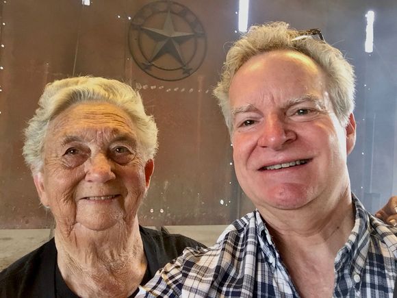 Tootsie, the now 83-year-old pitmaster, and me.