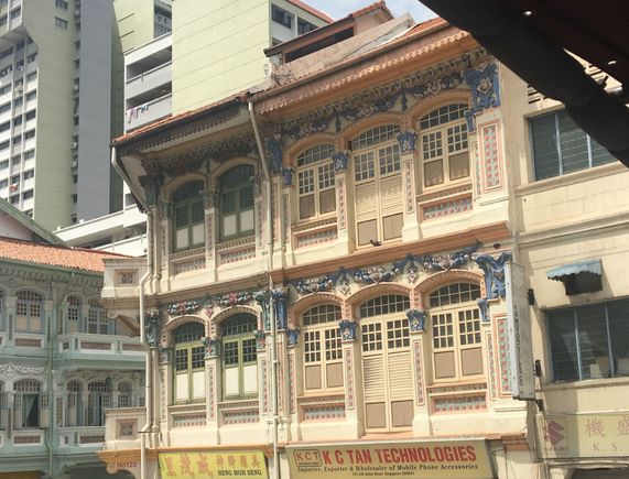 Shop houses being restored