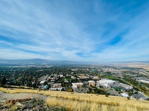 Nathan and I hiked up to the M on Mount Sentinel Saturday morning while my sister and BIL looked at houses. My BIL is transferring jobs from Spokane to Missoula. We are thrilled!
