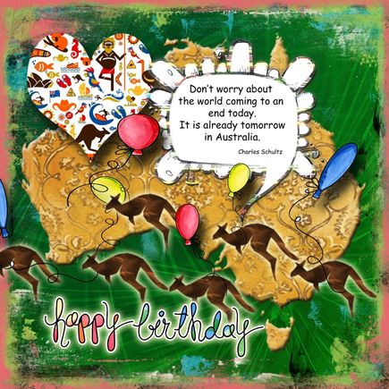 Shhh ! Let him sleep   , it is tomorrow there already !!