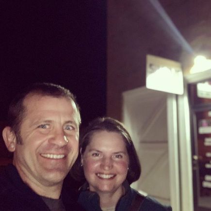 Pic after another tasting dinner on Thursday. 65 and no wind at 9 pm!