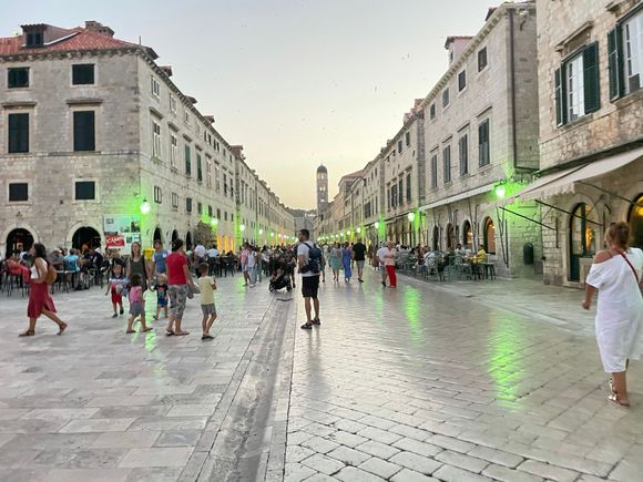Dubrovnik nights on the way to dinner.