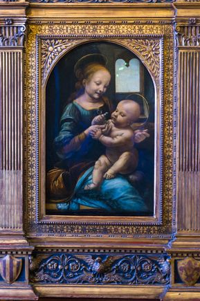 One of Leonardo’s masterpieces there, Madonna and Child