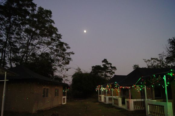Prakriti Farm by night.