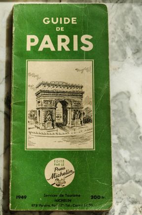 Funny, we couldn't find any street art references in this guidebook. Check out the year (bottom left).