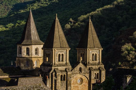 Trio of church towers.