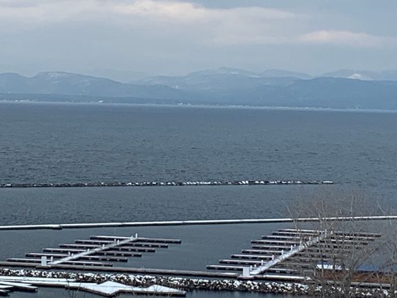 View of Lake Champlain from downtown Burlington VT
