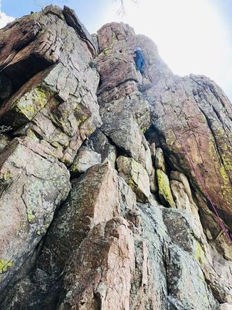 That’s my dad climbing. 