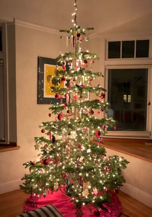 Maybe not the best angle...and I still haven't put the star on the top. That's for Christmas Eve.