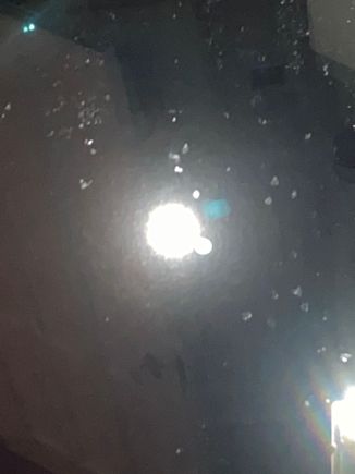 Here is the full moon from my bathroom skylight. 
