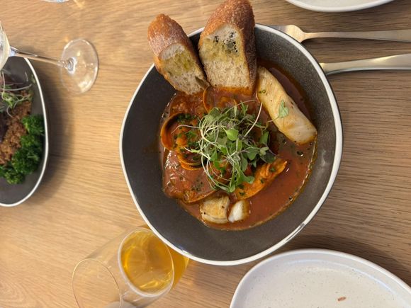 And Ed's tasty seafood stew!