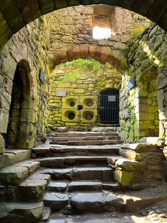after entry gate at Dunnottar