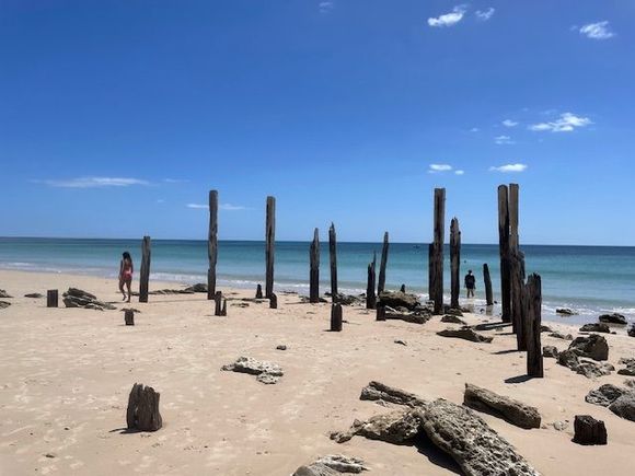 The remnants of old jetty