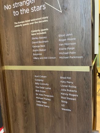 A good number of famous guests.