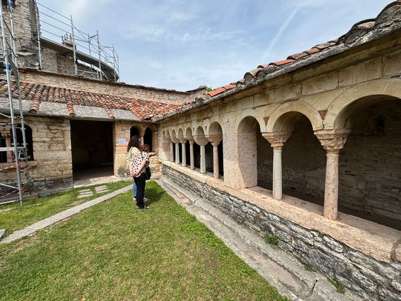 The cloisters at the church