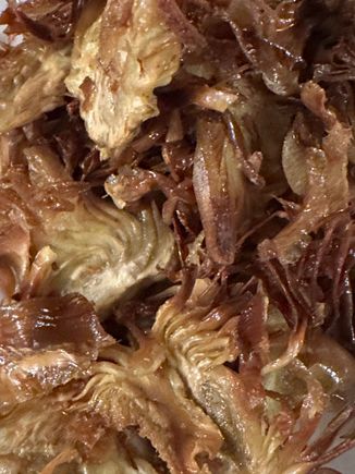 Fried artichoke close-up..so pretty