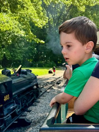 He loves trains!