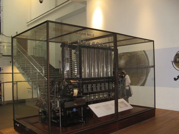 Babbage's second machine.  It's twice as high as a person!