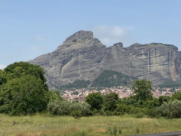 From the highway, before the turnoff to Kastraki