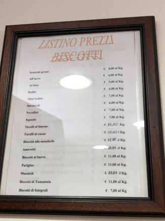 BISCOTTI, ETC AT GIUMARRA