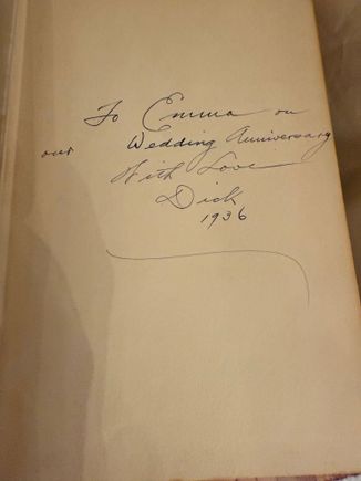 Inscription from Dick to Emma. 