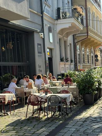 Lovely and lively cafe culture in Cluj.