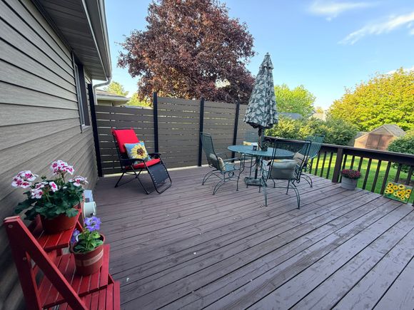 She worked hard on my deck, but it needs more flowers.  Im pretty sure I need a few more trips to a Garden Center. 