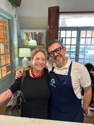 Pepe, son of Pepico and, with his wife, the current owner.  One of the most welcoming restauranteurs I've met.......smiles on ever face here.