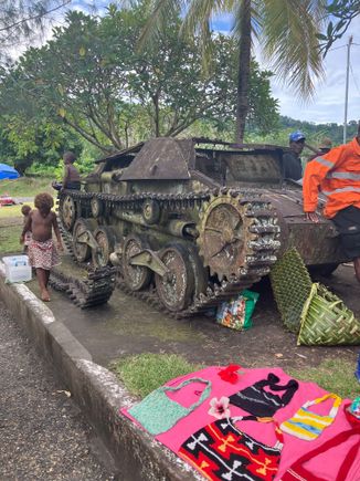New Guineau Social Club - tanks outside