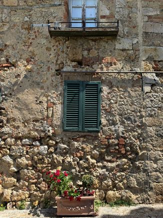 . . . and pretty flowers and shutters