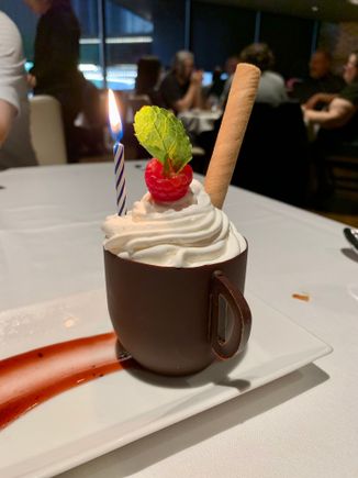 Chocolate mousse in a chocolate tea cup!!!
