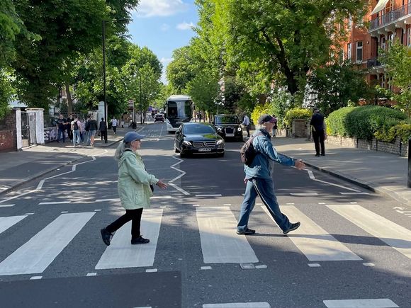 Then up and across the famous street.  Everything seemed so much smaller