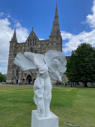 Cathedral with Angel sculpture