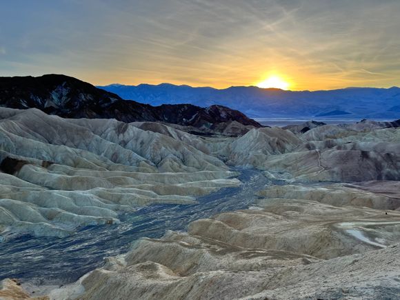 Sunset at Zabriskie Point (our favorite spot for sunset)