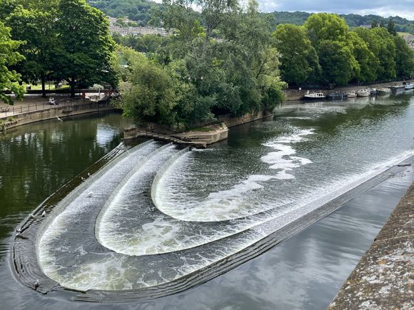 This is the Weir? Not sure if that is correct spelling, it can somehow control the water flow. It's really cool to look at.