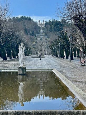 Looking back up the hill from the city center