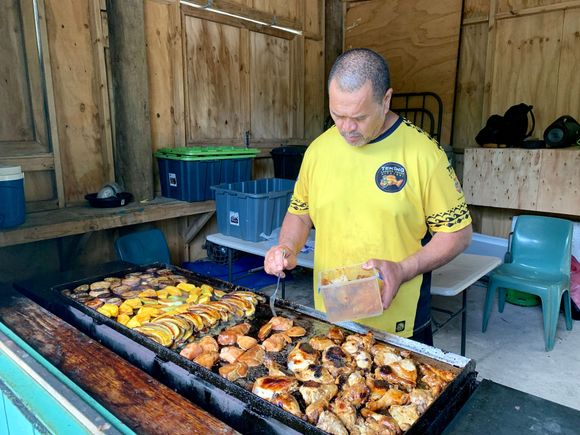 BBQ lunch on the second Motu of the day 
