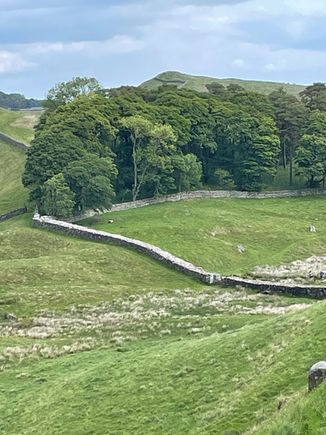 A pretty good view of the wall stretching out before me.